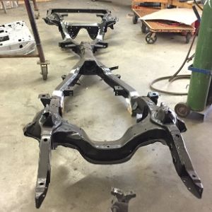 64 Impala frame ready for sandblasting powder coating